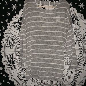 Charlotte Russe Plus Striped Ribbed Sweater